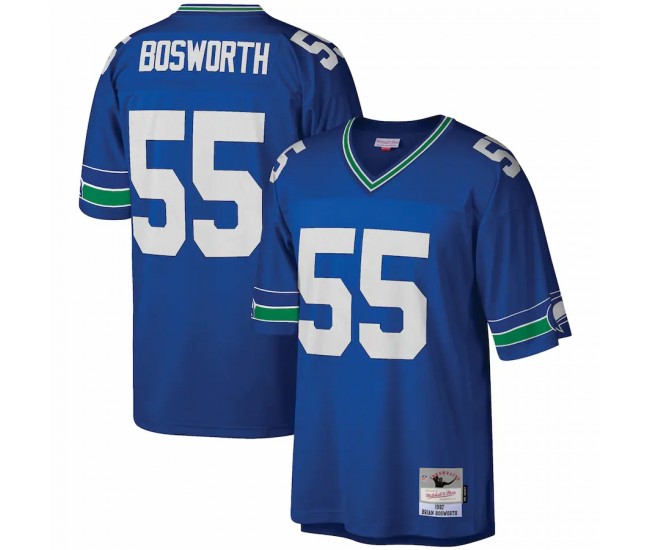 Seattle Seahawks Brian Bosworth Men's Mitchell & Ness Royal Legacy Replica Jersey