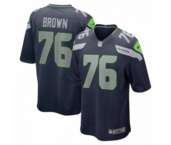 Seattle Seahawks Duane Brown Men's Nike College Navy Game Jersey