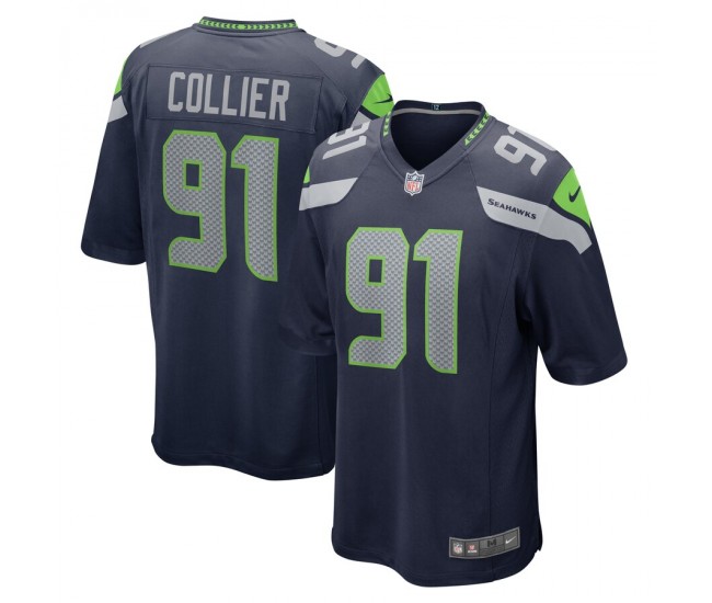 Seattle Seahawks L.J. Collier Men's Nike College Navy Game Jersey