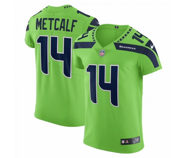 Seattle Seahawks DK Metcalf Men's Nike Neon Green Alternate Vapor Elite Player Jersey