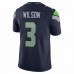 Seattle Seahawks Russell Wilson Men's Nike College Navy Captain Vapor Limited Jersey