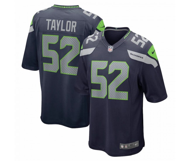 Seattle Seahawks Darrell Taylor Men's Nike College Navy Game Jersey