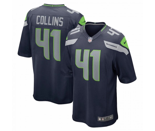 Seattle Seahawks Alex Collins Men's Nike College Navy Game Jersey