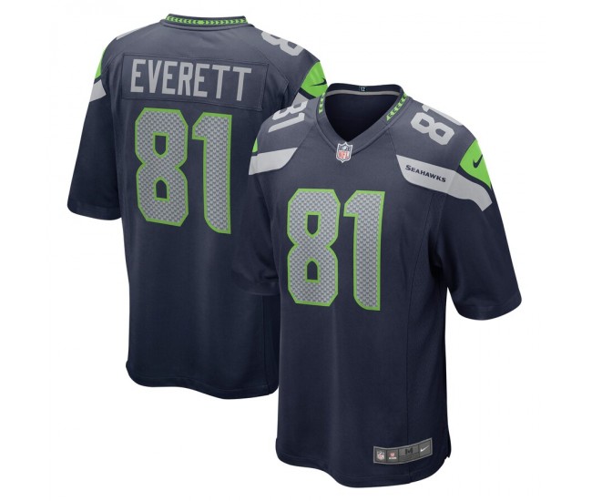 Seattle Seahawks Gerald Everett Men's Nike College Navy Game Jersey