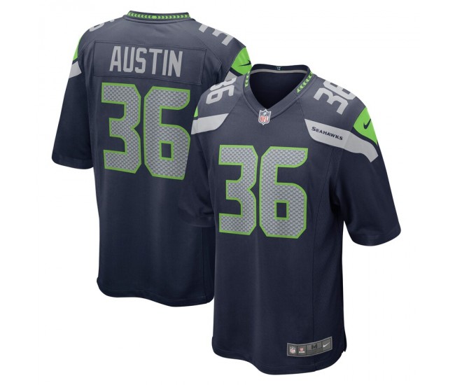 Seattle Seahawks Blessuan Austin Men's Nike College Navy Game Player Jersey