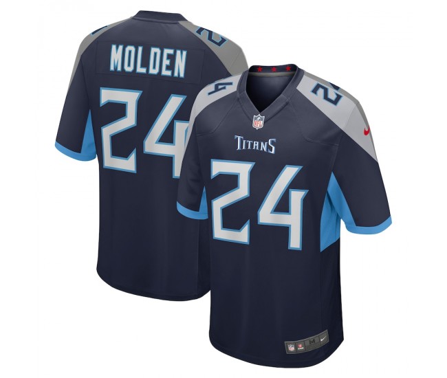 Tennessee Titans Elijah Molden Men's Nike Navy Game Jersey