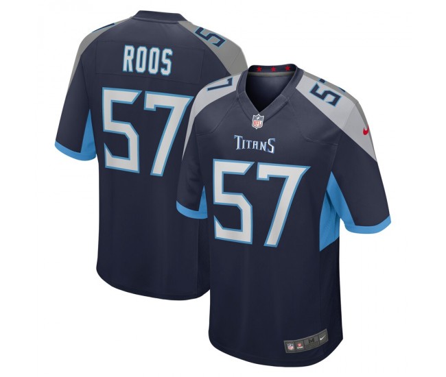 Tennessee Titans Jordan Roos Men's Nike Navy Game Jersey