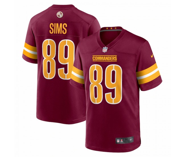 Washington Commanders Cam Sims Men's Nike Burgundy Game Jersey