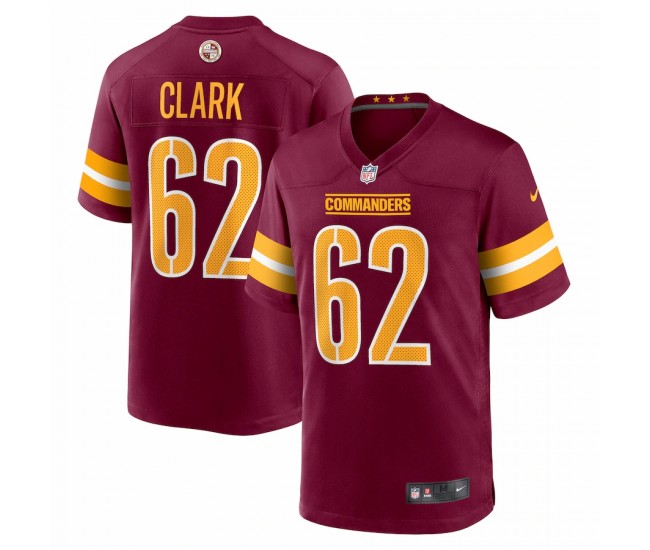 Washington Commanders Tyler Clark Men's Nike Burgundy Game Jersey