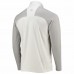 Carolina Panthers Men's Cutter & Buck White Response Hybrid DryTec Raglan Quarter-Zip Jacket