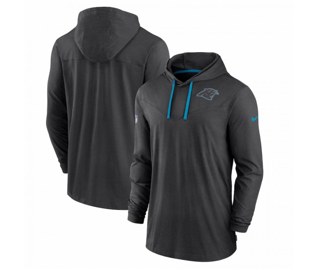 Carolina Panthers Men's Nike Black Sideline Pop Performance Pullover Long Sleeve Hoodie T-Shirt