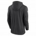 Carolina Panthers Men's Nike Black Sideline Pop Performance Pullover Long Sleeve Hoodie T-Shirt