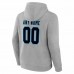 Carolina Panthers Men's Fanatics Branded Heathered Gray Team Authentic Custom Pullover Hoodie