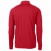 Carolina Panthers Men's Cutter & Buck Red Team Adapt Eco Knit Hybrid Recycled Quarter-Zip Pullover Top