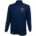 Chicago Bears Men's New Era Navy Combine Authentic Overcome Quarter-Zip Jacket