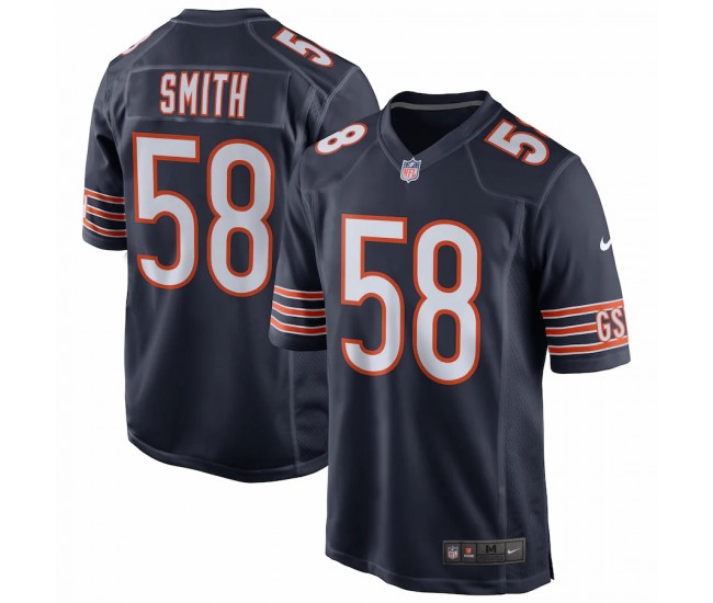 Chicago Bears Roquan Smith Men's Nike Navy Game Jersey