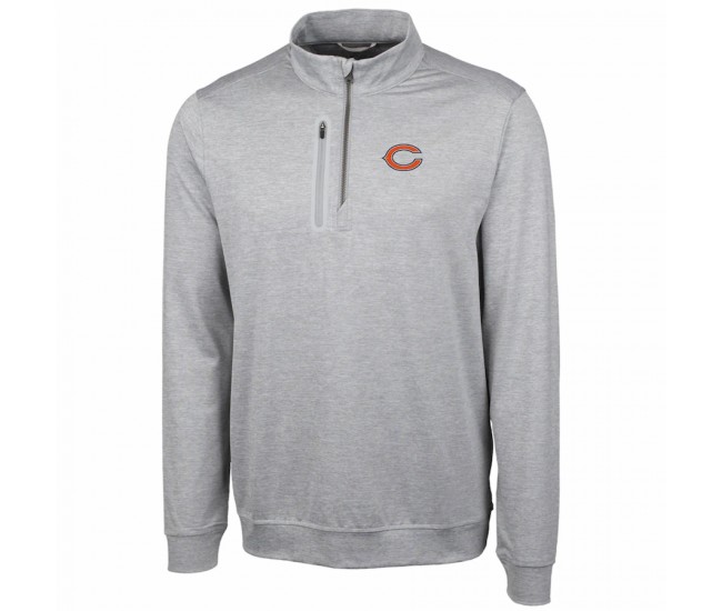 Chicago Bears Men's Cutter & Buck Cream Stealth Quarter-Zip Jacket