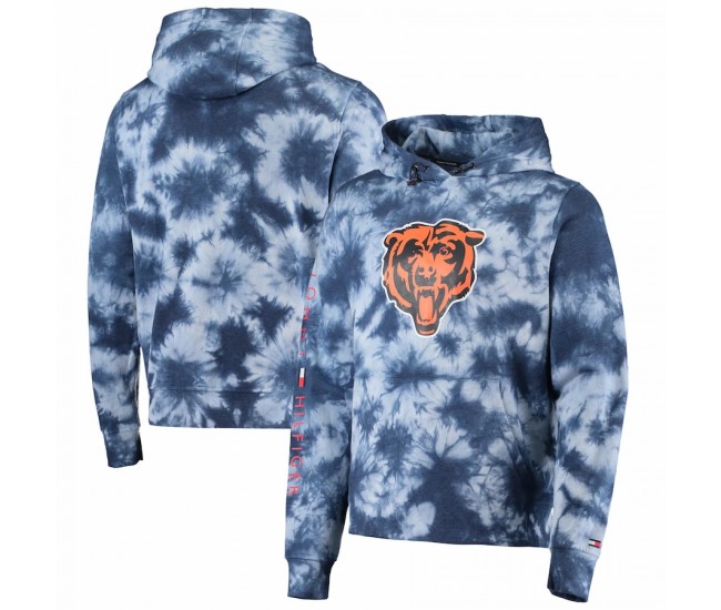 Chicago Bears Men's Tommy Hilfiger Navy Stanley Tie-Dye Pullover Hoodie