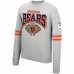 Chicago Bears Men's Mitchell & Ness Heathered Gray Allover Print Fleece Pullover Sweatshirt