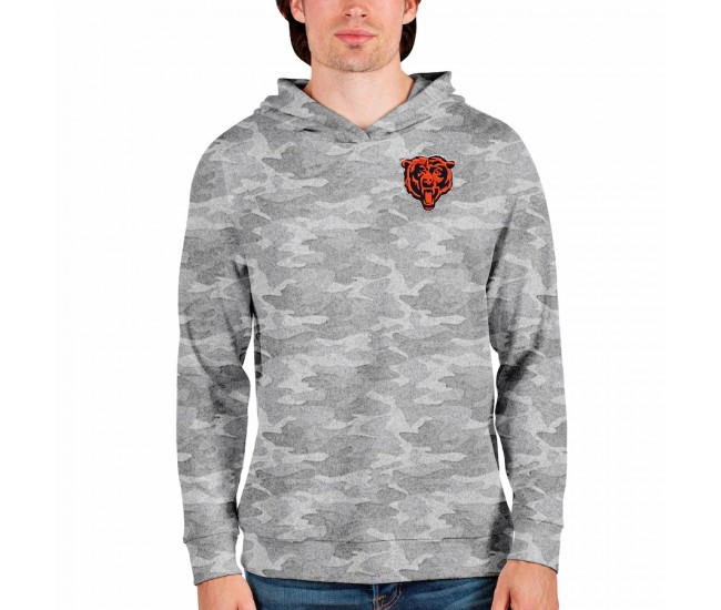 Chicago Bears Men's Antigua Camo Bear Head Absolute Pullover Hoodie