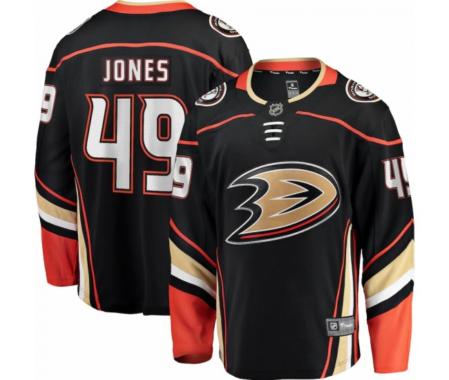 Anaheim Ducks Max Jones Men's Fanatics Branded Black Breakaway Player Jersey