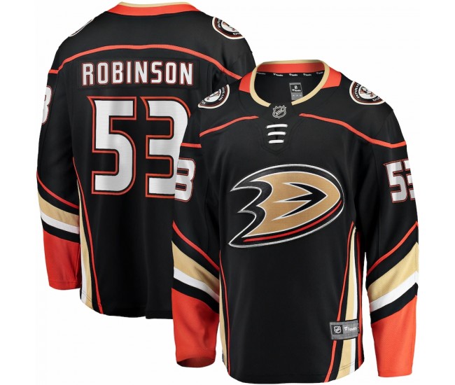 Anaheim Ducks Buddy Robinson Men's Fanatics Branded Black Home Breakaway Player Jersey