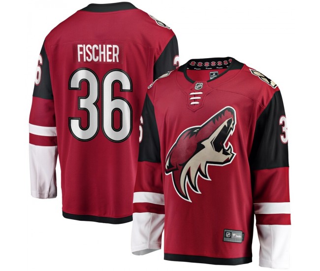 Arizona Coyotes Christian Men's Fischer Fanatics Branded Garnet Breakaway Player Jersey