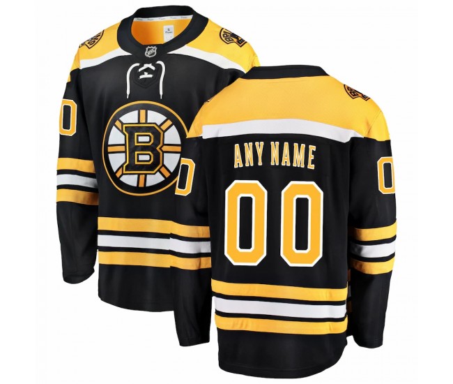 Boston Bruins Men's Fanatics Branded Black Home Breakaway Custom Jersey