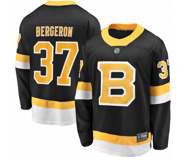 Boston Bruins Patrice Bergeron Men's Fanatics Branded Black Alternate Premier Breakaway Player Jersey