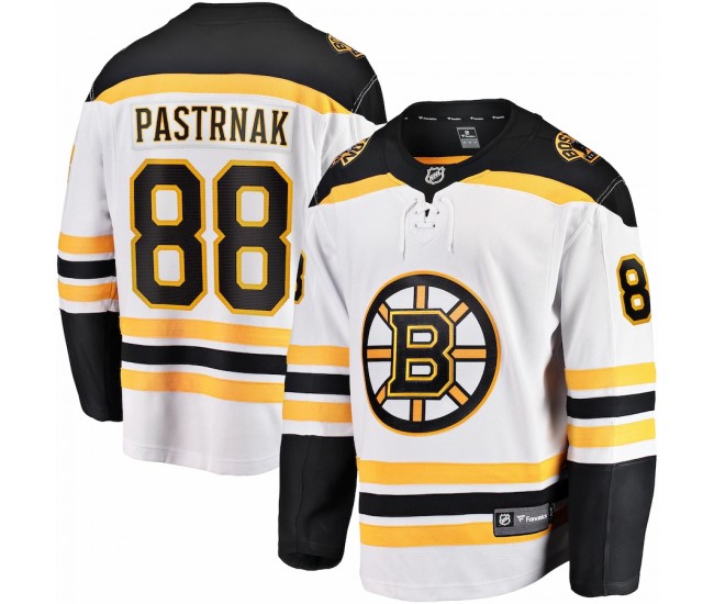 Boston Bruins David Pastrnak Men's Fanatics Branded White Away Premier Breakaway Player Jersey