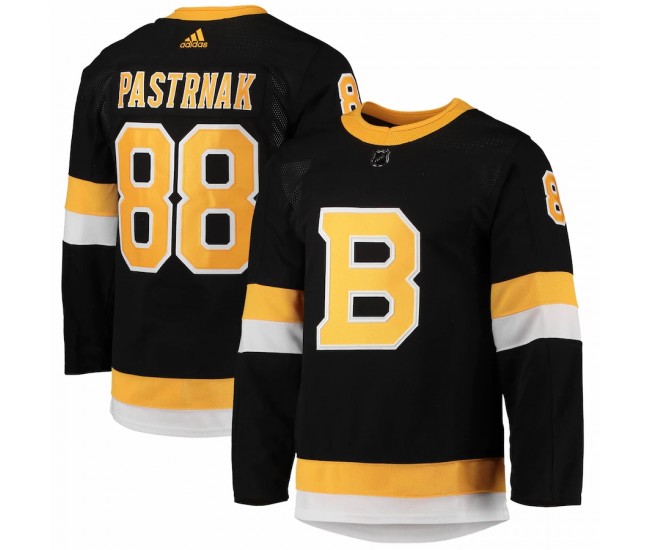 Boston Bruins David Pastrnak Men's adidas Black Alternate Primegreen Authentic Pro Player Jersey