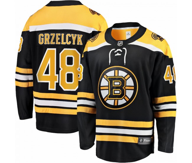 Boston Bruins Matt Grzelcyk Men's Fanatics Branded Black Team Home Breakaway Player Jersey