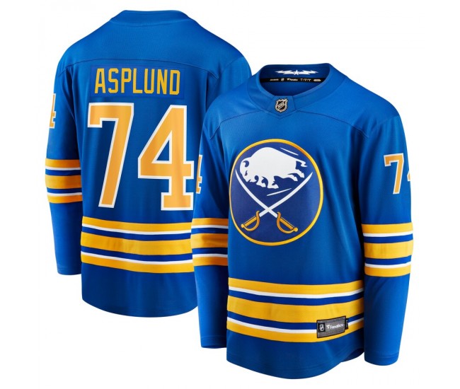 Buffalo Sabres Rasmus Asplund Men's Fanatics Branded Royal Home Breakaway Player Jersey