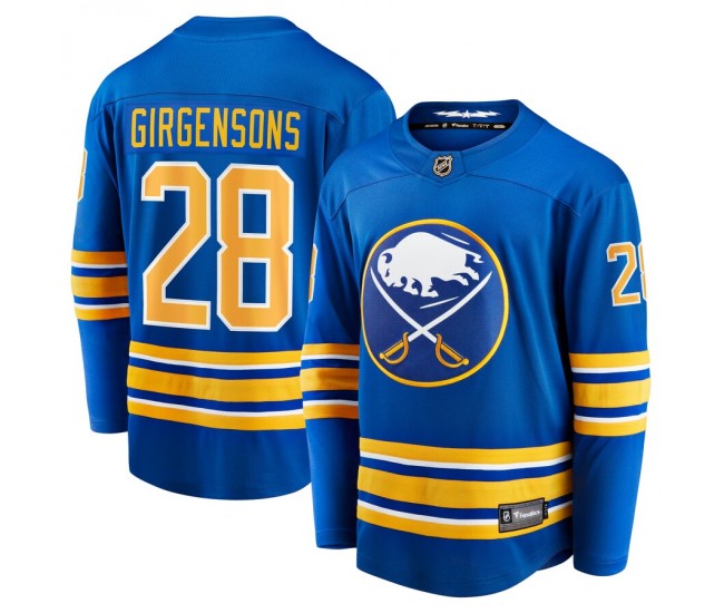 Buffalo Sabres Zemgus Girgensons Men's Fanatics Branded Royal Home Breakaway Player Jersey