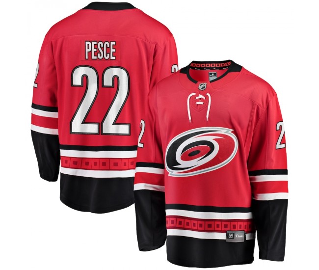 Carolina Hurricanes Brett Pesce Men's Fanatics Branded Red Breakaway Player Jersey