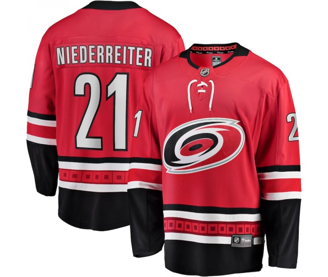 Carolina Hurricanes Nino Niederreiter Men's Fanatics Branded Red Home Breakaway Player Jersey