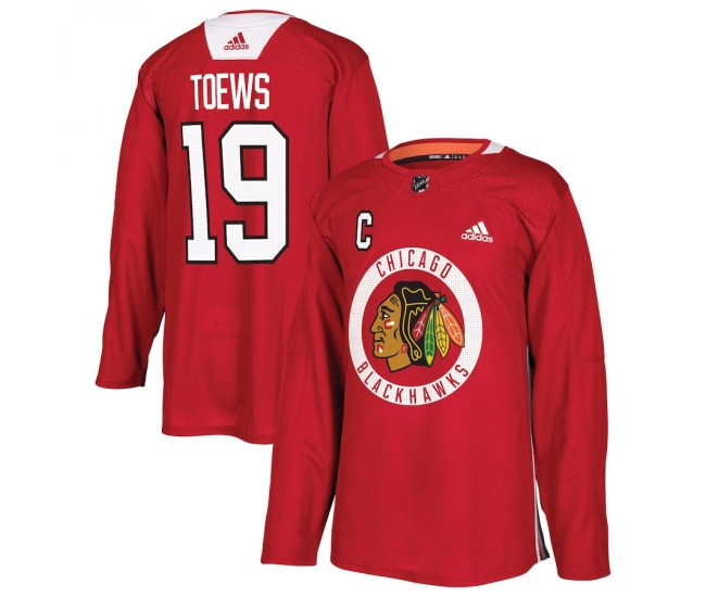 Chicago Blackhawks Jonathan Toews Men's adidas Red Practice Player Jersey