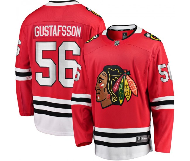 Chicago Blackhawks Erik Gustafsson Men's Fanatics Branded Red Home Breakaway Player Jersey