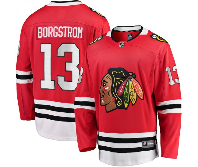 Chicago Blackhawks Henrik Borgstrom Men's Fanatics Branded Red Home Breakaway Player Jersey