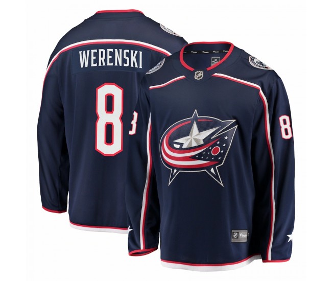 Columbus Blue Jackets Zach Werenski Men's Fanatics Branded Navy Breakaway Jersey