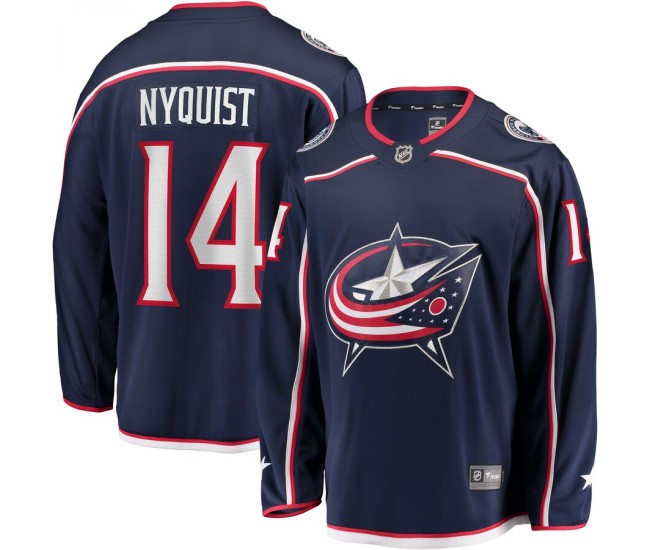 Columbus Blue Jackets Gustav Nyquist Men's Fanatics Branded Navy Home Breakaway Player Jersey