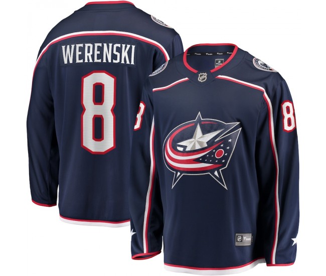 Columbus Blue Jackets Zach Werenski Men's Fanatics Branded Navy Home Premier Breakaway Player Jersey