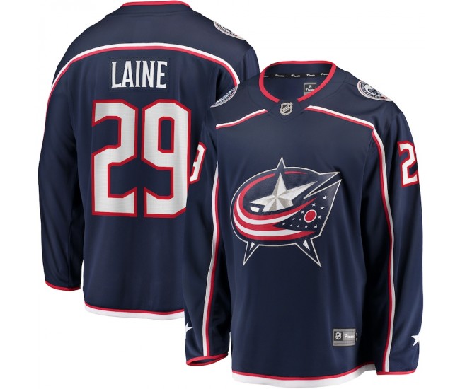 Columbus Blue Jackets Patrik Laine Men's Fanatics Branded Navy Home Breakaway Jersey