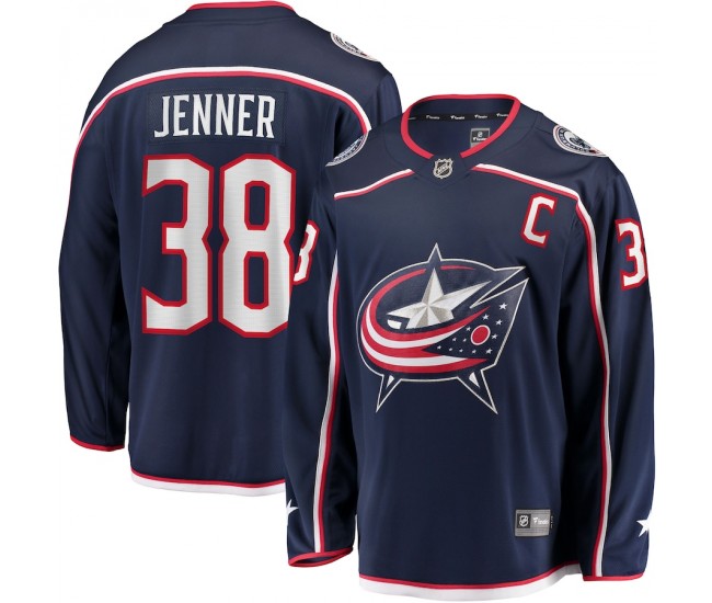 Men's Columbus Blue Jackets Boone Jenner Navy Home Breakaway Player Jersey