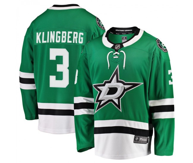 Dallas Stars John Klingberg Men's Fanatics Branded Kelly Green Breakaway Jersey