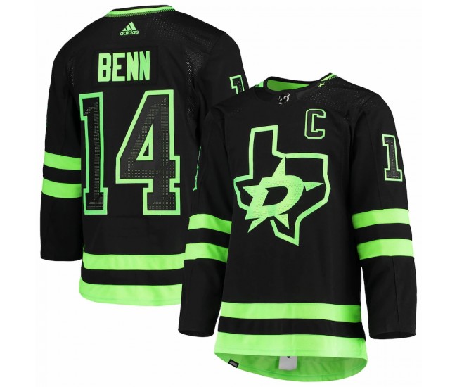 Dallas Stars Jamie Benn Men's adidas Black Alternate Captain Patch Primegreen Authentic Pro Player Jersey