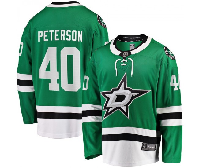 Dallas Stars Jacob Peterson Men's Fanatics Branded Kelly Green Home Breakaway Player Jersey