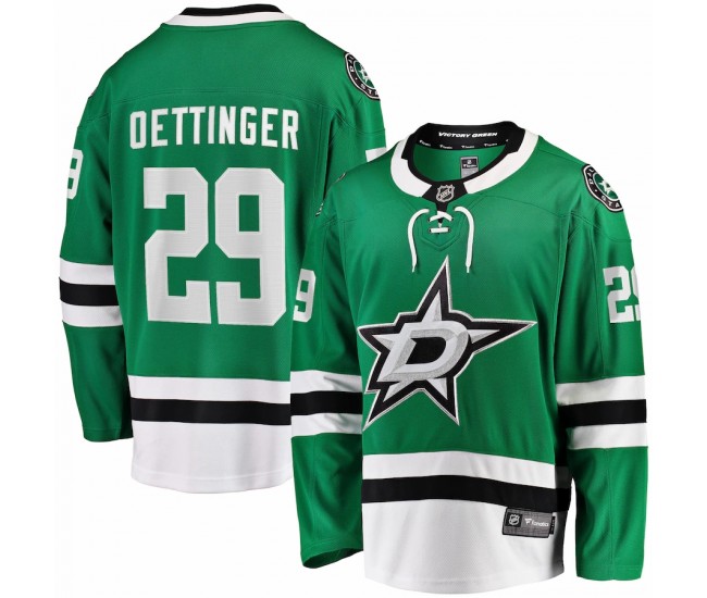 Dallas Stars Jake Oettinger Men's Fanatics Branded Kelly Green Home Breakaway Player Jersey