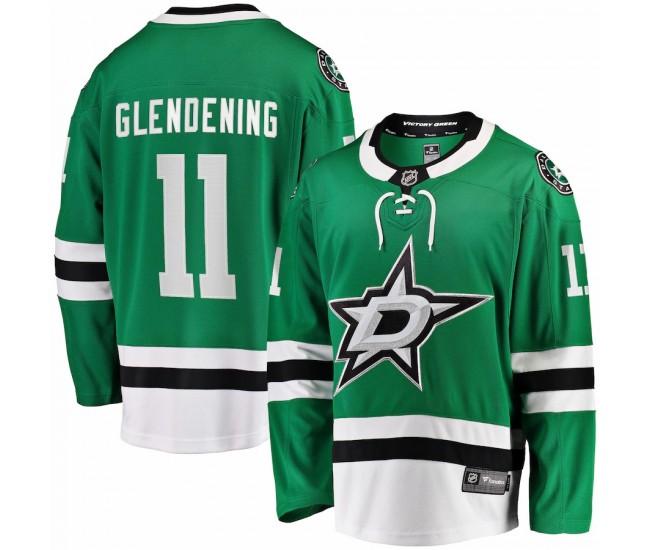 Dallas Stars Luke Glendening Men's Fanatics Branded Kelly Green Home Breakaway Player Jersey