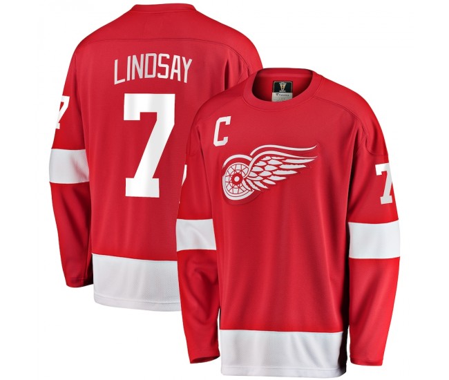 Detroit Red Wings Ted Lindsay Men's Fanatics Branded Red Premier Breakaway Retired Player Jersey